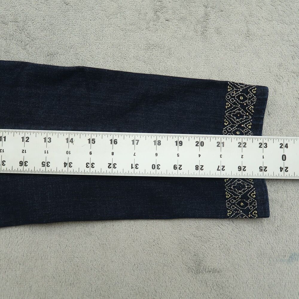Chico's Jeans Women's Size 0 US-4 Blue Mid-Rise Slimming Crop Denim 23" Inseam - Picture 5 of 16